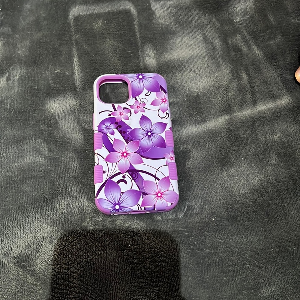 Purple flower iPhone case.